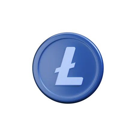 Litecoin Kryptomünze Original  3D Icon