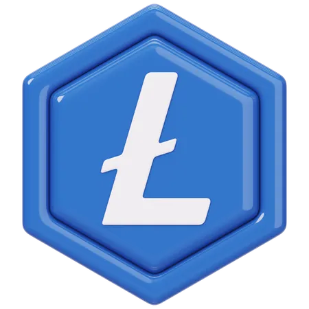 Litecoin (LTC)-Abzeichen  3D Icon