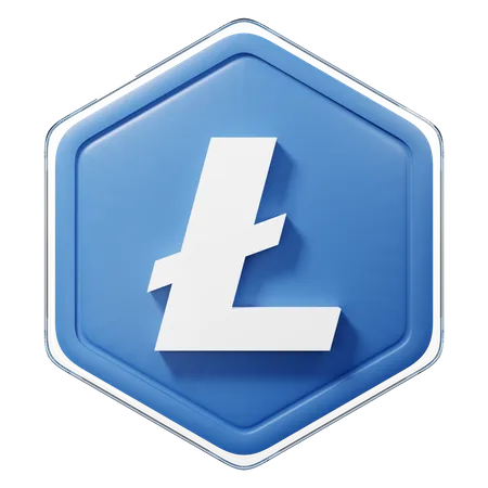 Litecoin (LTC) Badge  3D Illustration