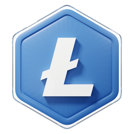 Litecoin (LTC) Badge 3D Icon