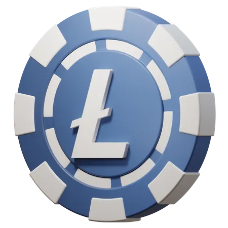 Litecoin (LTC) Chip  3D Icon