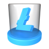 litecoin currency emoji 3d