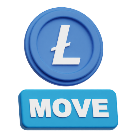 LiteCoin  move  3D Icon