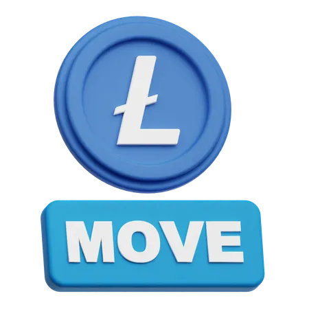 LiteCoin  move  3D Icon