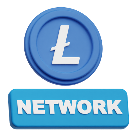 라이트코인 네트워크  3D Icon