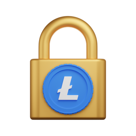 라이트코인 자물쇠  3D Icon