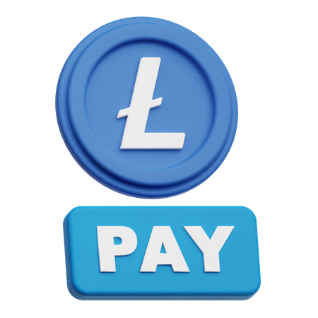 라이트코인 결제  3D Icon