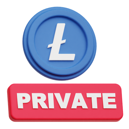 라이트코인 비공개  3D Icon