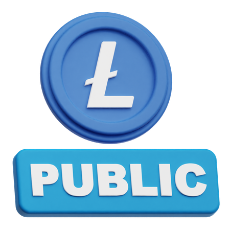 라이트코인 공개  3D Icon