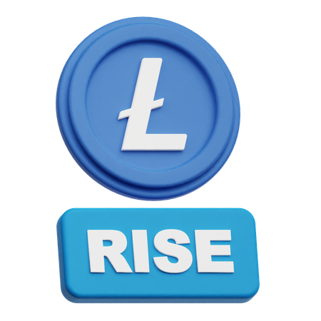 LiteCoin  rise  3D Icon