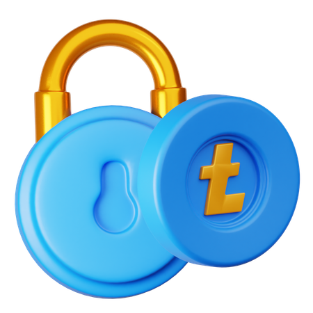 Sécurité du litecoin  3D Icon