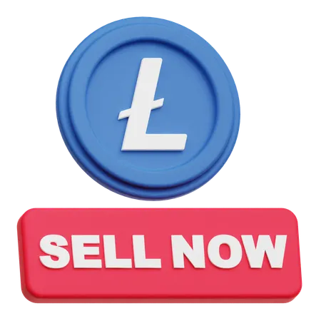 LiteCoin  sell now  3D Icon