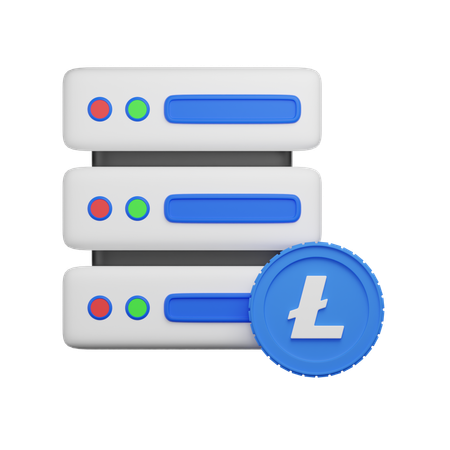 라이트코인 서버  3D Icon