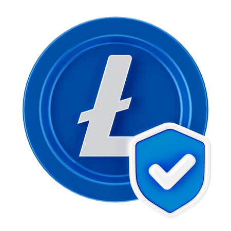 Litecoin-Sicherheit  3D Icon