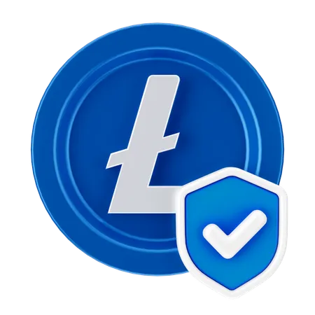 Litecoin-Sicherheit  3D Icon