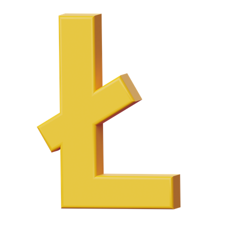 Litecoin Sign  3D Icon