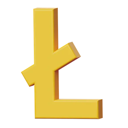 Litecoin Sign  3D Icon