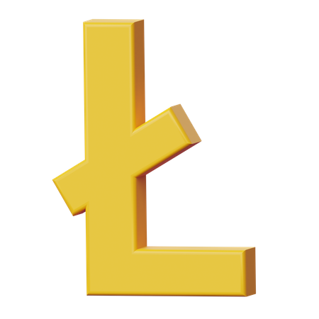 Litecoin Sign  3D Icon