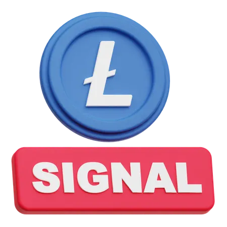 LiteCoin  signal  3D Icon
