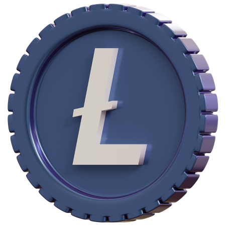 Litecoin Symbol  3D Icon