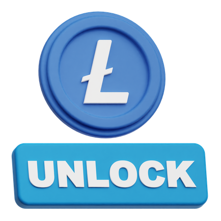 라이트코인 잠금 해제  3D Icon