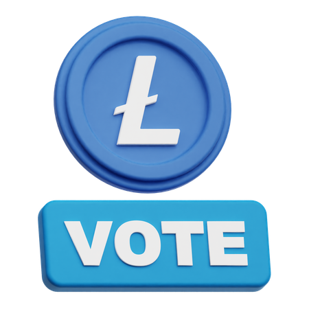 라이트코인 투표  3D Icon