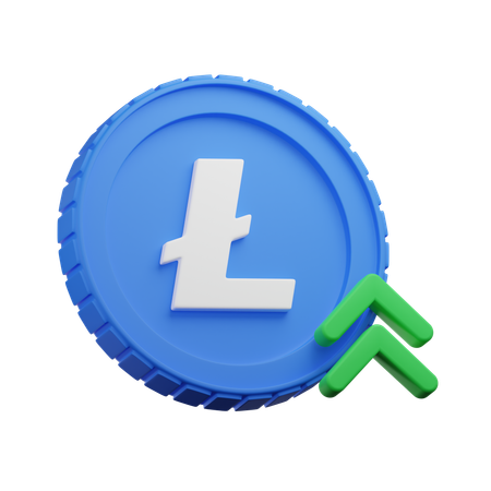 Litecoin-Wachstum  3D Icon