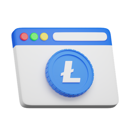 Litecoin Website  3D Icon