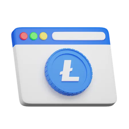 Litecoin Website  3D Icon