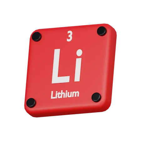Lithium Element 3 D Icon 3D Icon