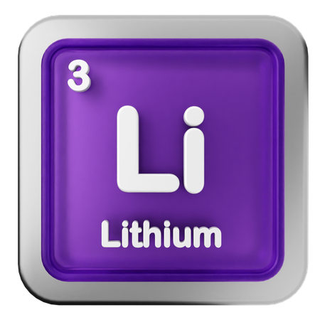 Lithium-Periodensystem  3D Icon