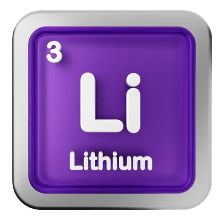 Lithium-Periodensystem  3D Icon