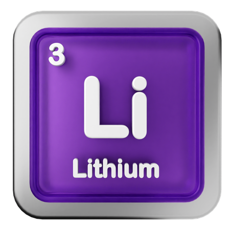 Lithium Periodic Table  3D Icon