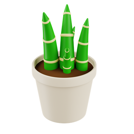 Little Bamboo Plant  3D Icon