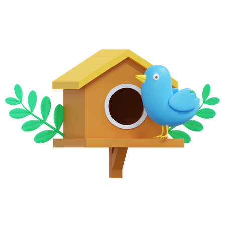 Little Bird House  3D Icon