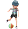 Little Boy Kicking Beach Ball