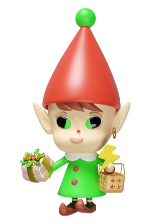 Little elf  3D Illustration