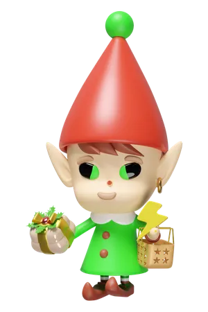 Little elf  3D Illustration