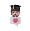 Little girl with like symbol