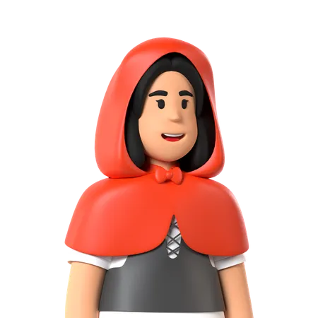 Little Red Riding Hood  3D Icon