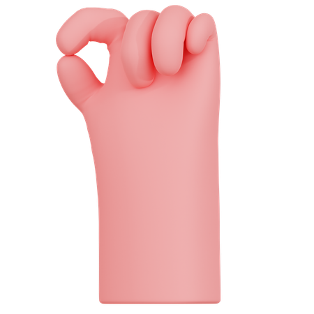 Little Sign Hand Gesture  3D Icon