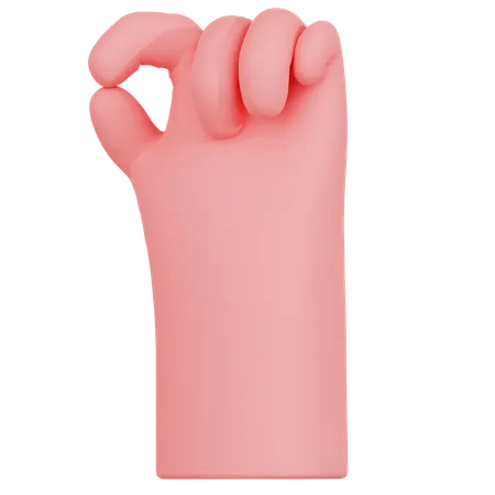 Little Sign Hand Gesture  3D Icon