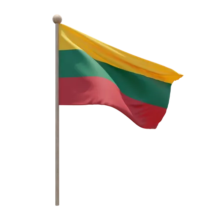 Mât de drapeau de la Lituanie  3D Flag