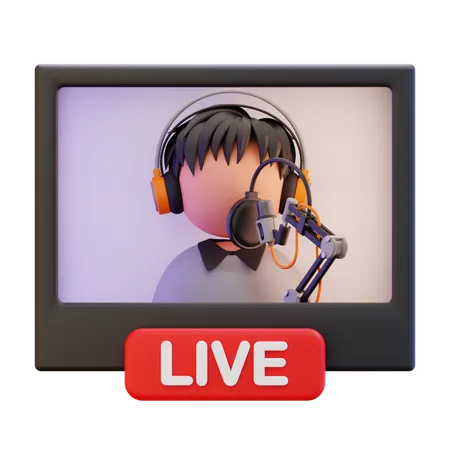 Live Broadcast  3D Icon