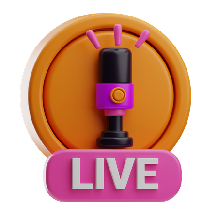 Live Broadcast  3D Icon