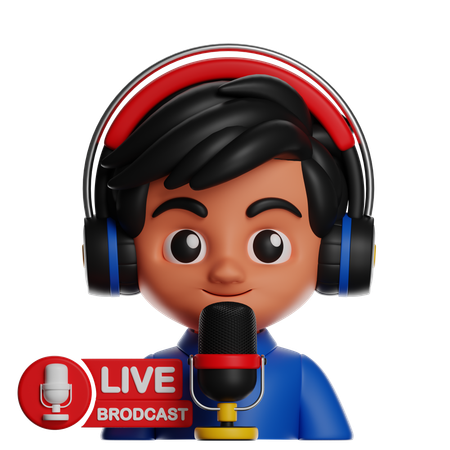 Live Broadcast Host  3D Icon