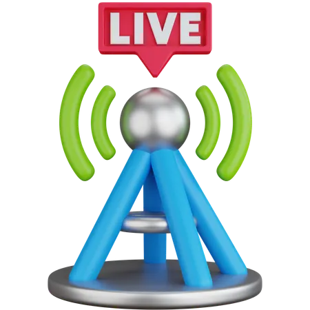 Live Broadcasting  3D Icon