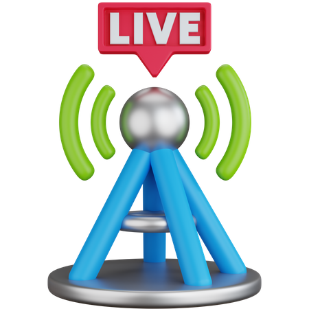 Live Broadcasting  3D Icon