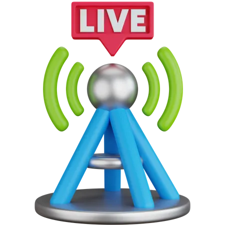 Live Broadcasting  3D Icon