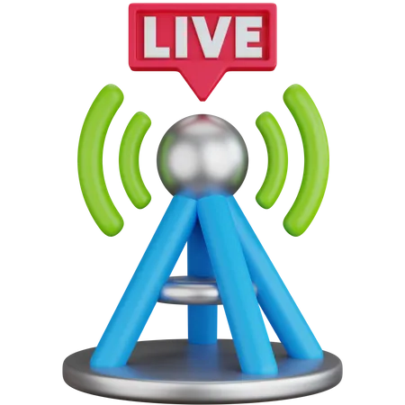 Live Broadcasting 3D Icon